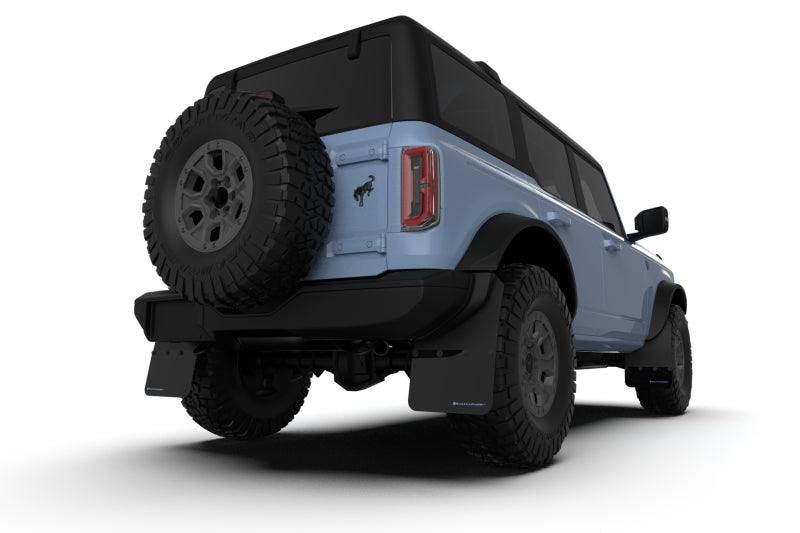 Rally Armor 21-25 Ford Bronco (Plstc Bmpr + RR - NO Rptr/Sprt) Blk Mud Flap w/Red Logo