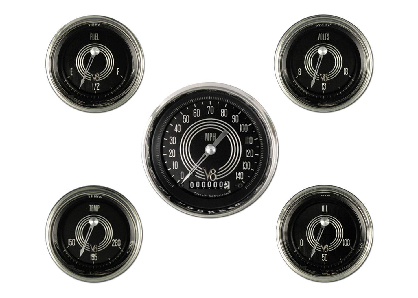 Classic Instruments V8 Speedster Six Gauge Set | Classic Instruments