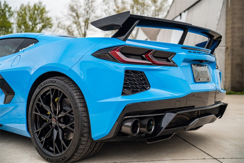 Corsa 20-25 Chevrolet Corvette C8 RWD 3in Xtreme Cat-Back Exhaust w/4.5in Carbon Fiber BlackPVD Tip