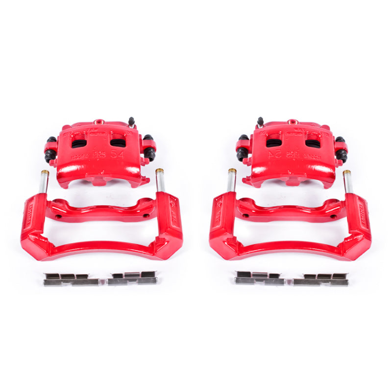 Power Stop 02-05 Dodge Ram 1500 Front Red Calipers w/Brackets - Pair