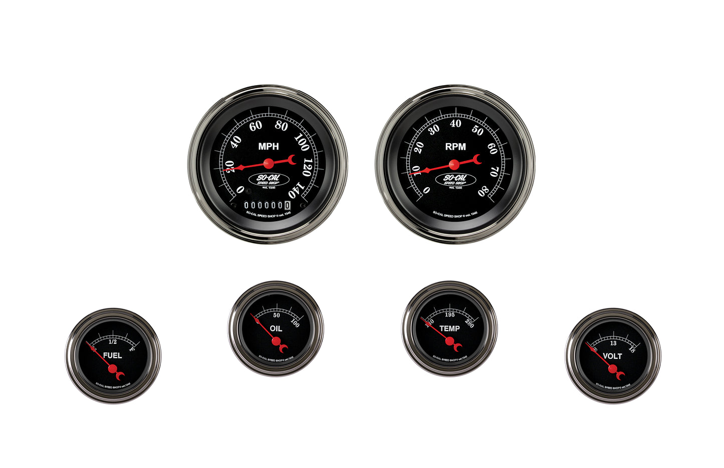 Classic Instruments So-Cal Series 6 Gauge Set | Classic Instruments