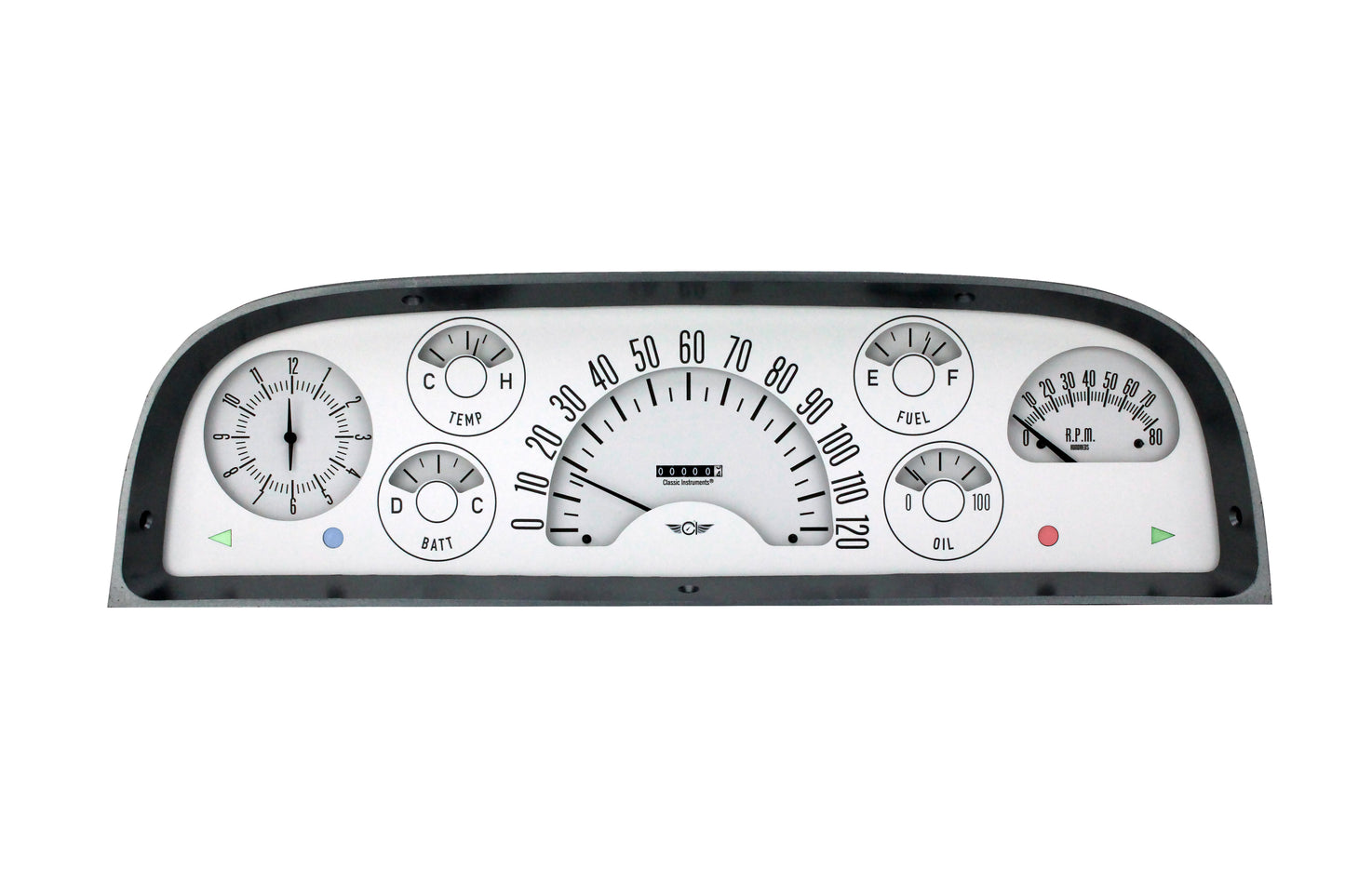 Classic Instruments Classic Truck Package White | Classic Instruments