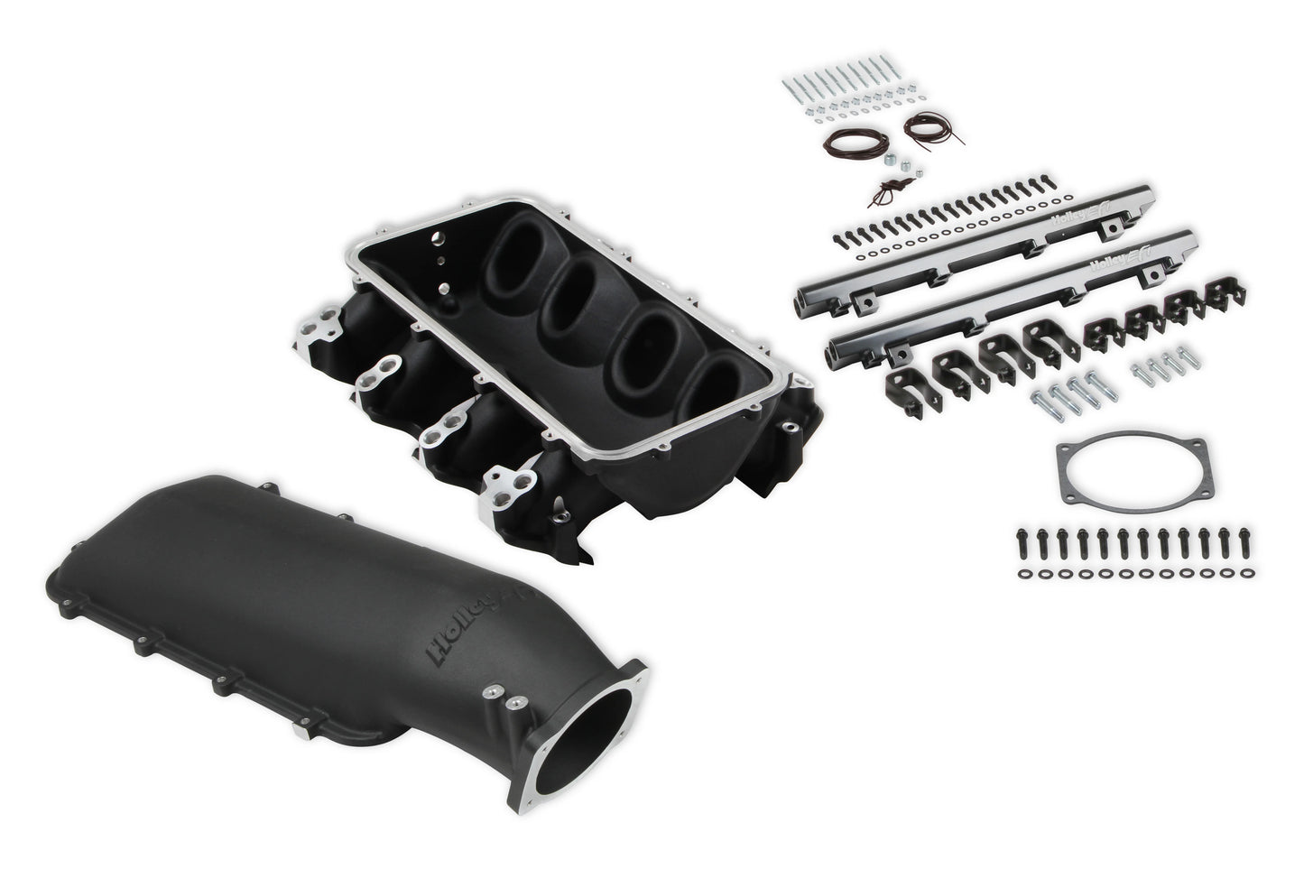HOLLEY LO-RAM MANIFOLD BASE AND FUEL RAILS DUAL FUEL INJECTOR - GM LS3/L92