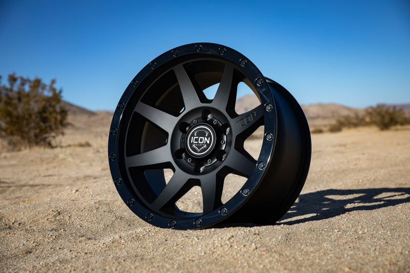 
                      
                        ICON Rebound 17x8.5 5x150 25mm Offset 5.75in BS 110.1mm Bore Double Black Wheel
                      
                    
