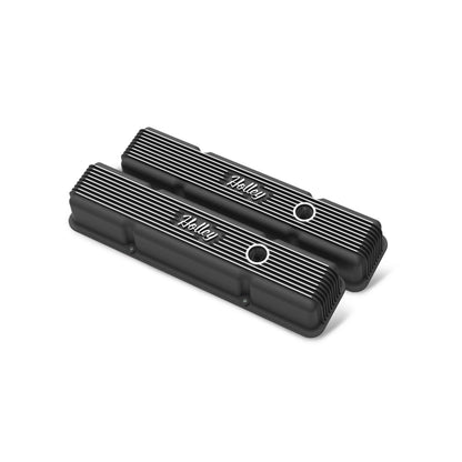 HOLLEY VALVE COVERS - VINTAGE SERIES - FINNED - SBC