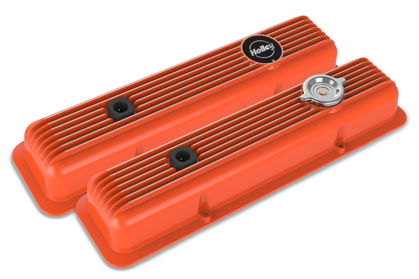 HOLLEY VALVE COVERS - MUSCLE SERIES - FINNED - SBC