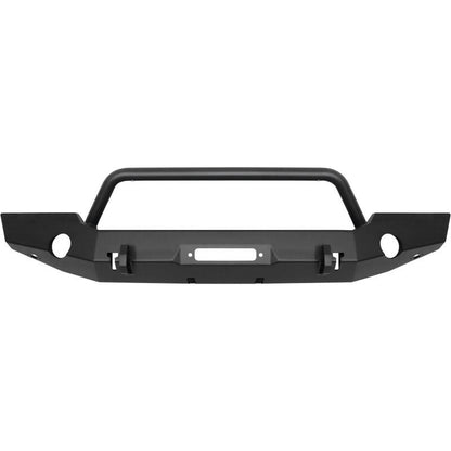 Westin 18-19 Jeep Wrangler JL WJ2 Full Width Front Bumper w/Bull Bar Textured Black