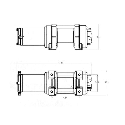 Superwinch 4000 LBS 12V DC 3/16in x 50ft Synthetic Rope LT4000 Winch