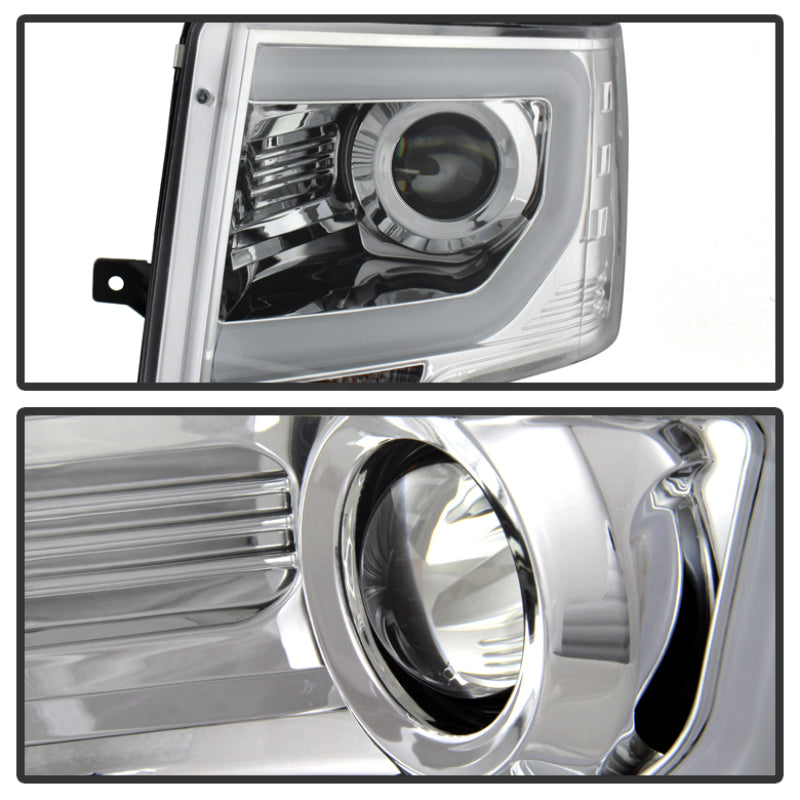 
                      
                        Spyder Ford F150 09-14 Projector Headlights Halogen Model- Light Bar DRL Chrm PRO-YD-FF15009-LBDRL-C
                      
                    