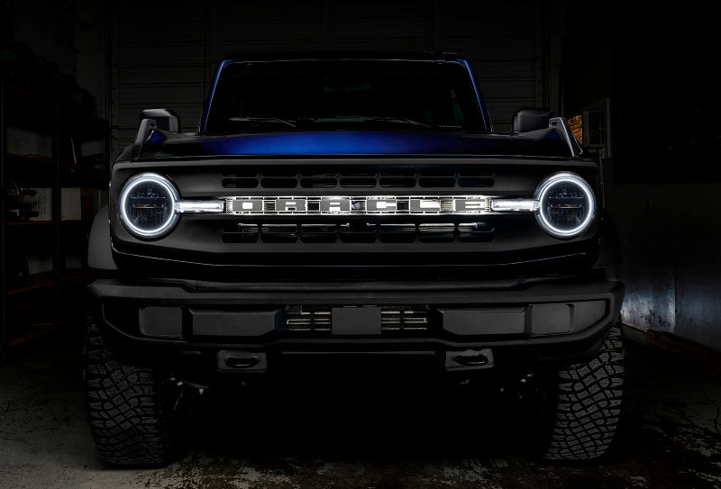 Oracle 21-22 Ford Bronco Headlight Halo Kit w/DRL Bar - Base Headlights -w/RF Cntrl