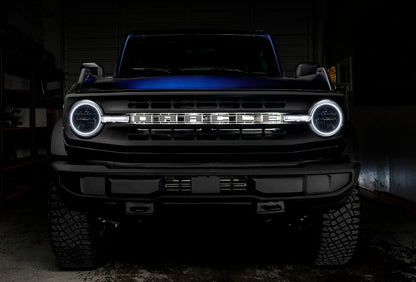 Oracle 21-22 Ford Bronco Headlight Halo Kit w/DRL Bar - Base Headlights -w/RF Cntrl