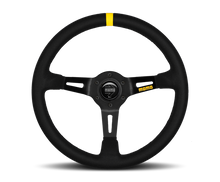 Momo MOD08 Steering Wheel 350 mm -  Black Suede/Black Spokes/1 Stripe