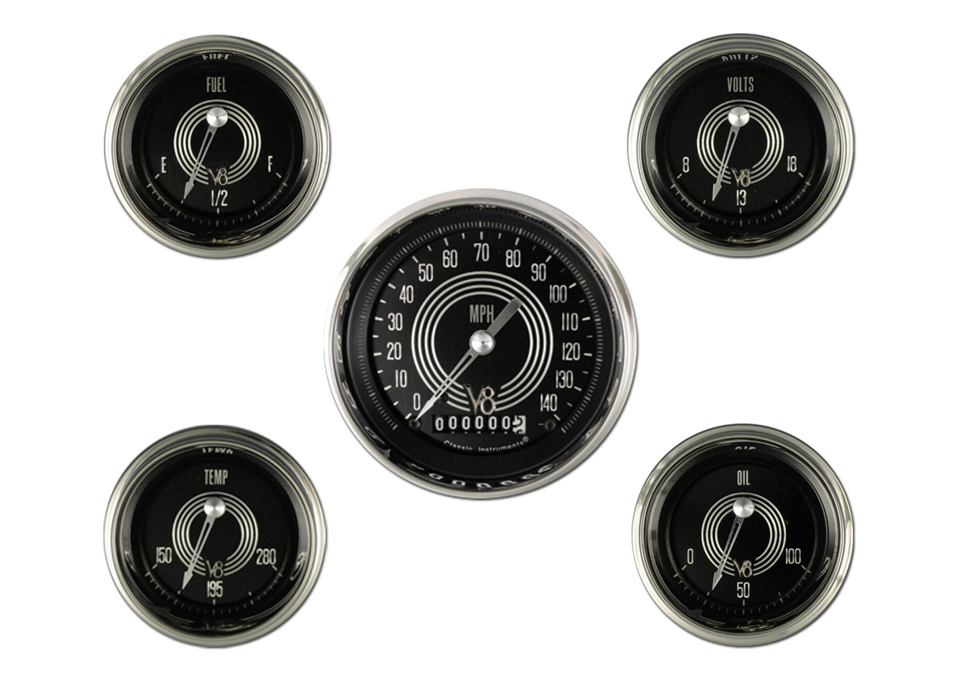 Classic Instruments V8 Speedster Six Gauge Set | Classic Instruments