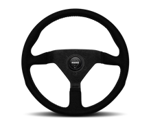 Momo Montecarlo Alcantara Steering Wheel 320 mm - Black/Black Stitch/Black Spokes