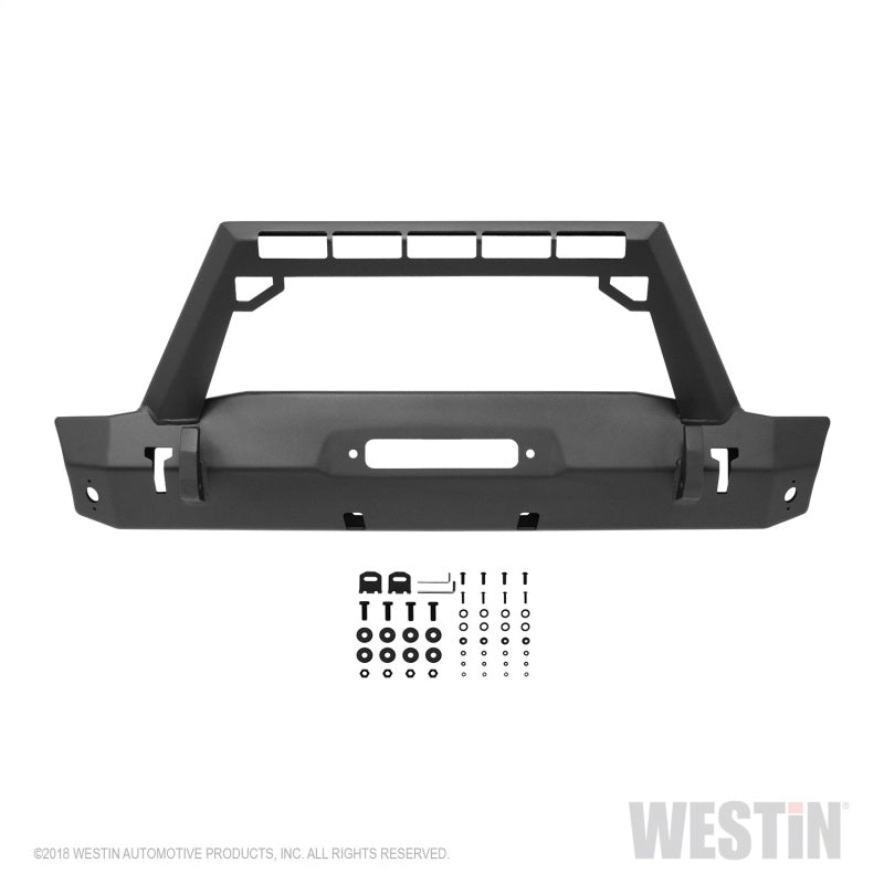 
                      
                        Westin 07-18 Jeep Wrangler JK WJ2 Stubby Front Bumper w/LED Lt Bar Mnt - Tex. Blk
                      
                    
