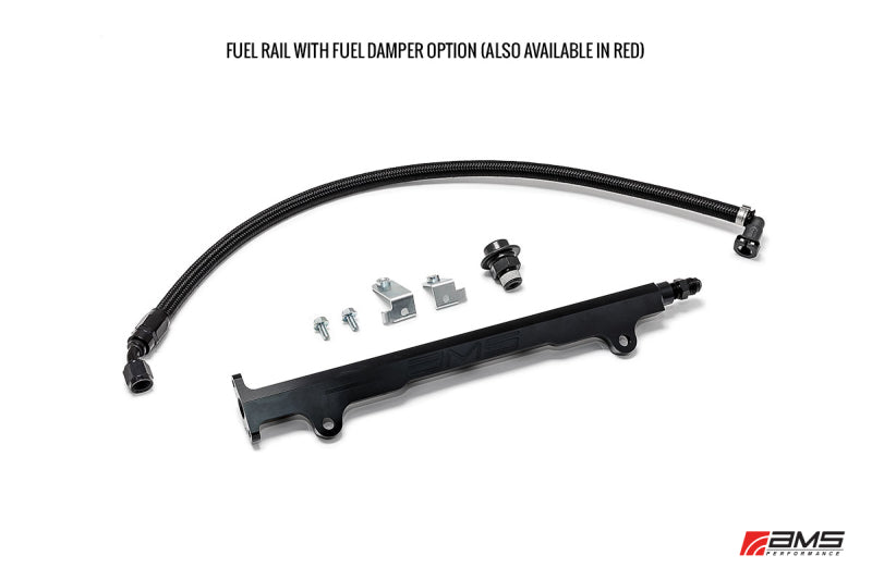 
                      
                        AMS Performance 08-15 Mitsubishi EVO X CNC Machined Aluminum Fuel Rail w/Pulsation Dampener - Red
                      
                    