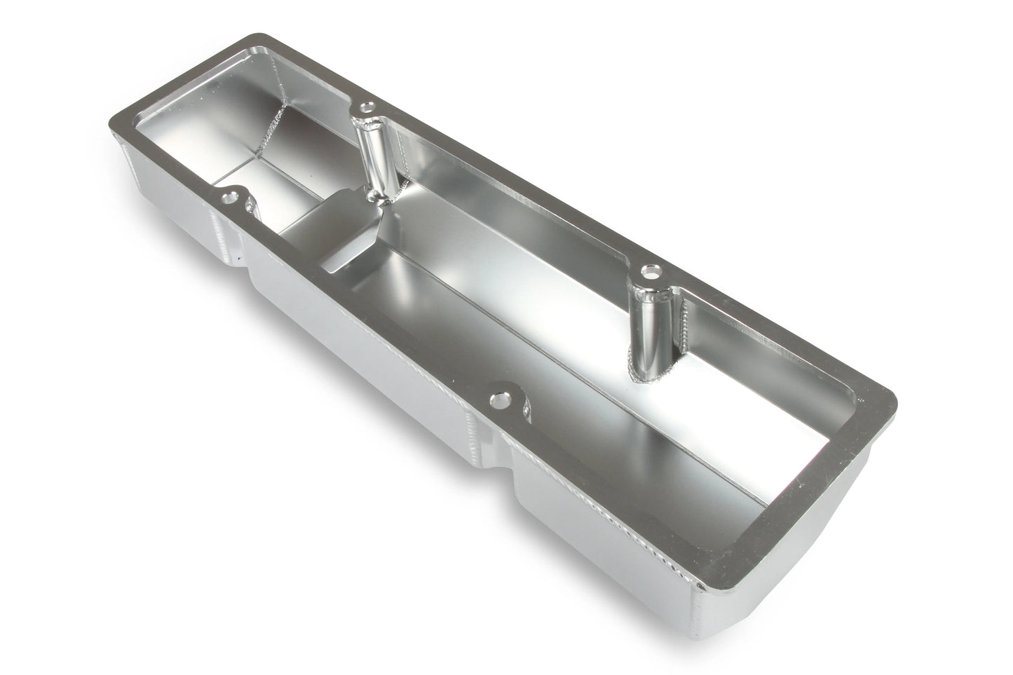 HOLLEY GM LICENSED VALVE COVER - TRACK SERIES - SBC - FABRICATED ALUMINUM - PERIMETER BOLT