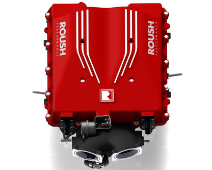 Roush 2024 Ford Mustang GT Phase 2 Supercharger Kit installed on S650 Dark Horse engine bay