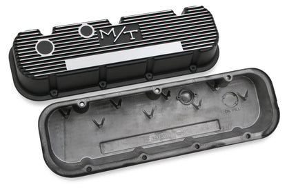 HOLLEY M/T VALVE COVERS - VINTAGE STYLE - FINNED - BBC