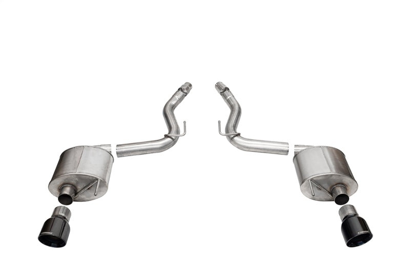 Corsa 24+ Ford Mustang GT Touring Axle-Back Dual Rear Exit with 4.5in Pro Series Black PVDTips