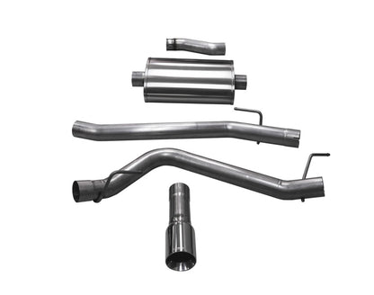 Corsa 2020-2025 Jeep Gladiator JT 3.6L Single Side Exit Cat-Back Exhaust w/ Single 4in PolishedTip