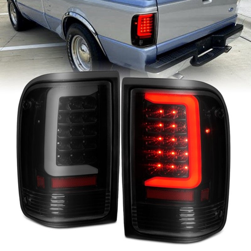 
                      
                        ANZO 1993-1997 Ford  Ranger LED Tail Lights w/ Light Bar Black Housing Smoked Lens
                      
                    
