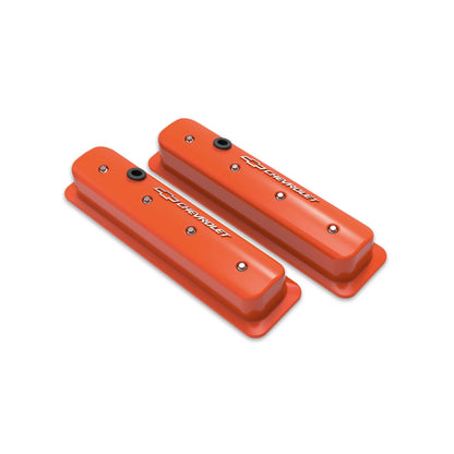 HOLLEY GM LICENSED VALVE COVER - MUSCLE SERIES - SBC - CENTER BOLT