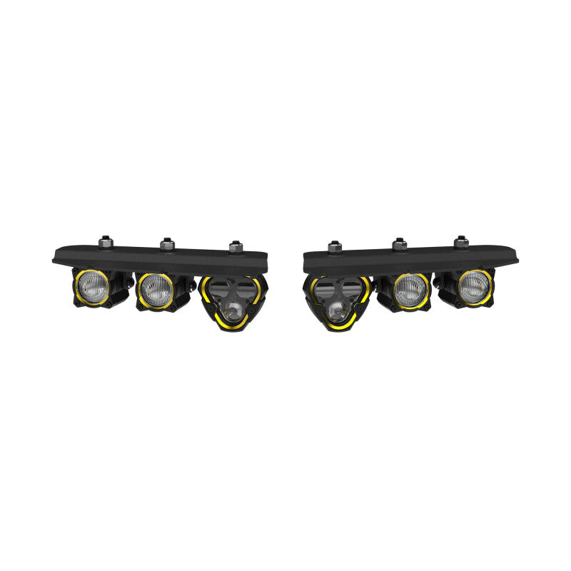 KC HiLiTES 2021+ Ford Bronco FLEX ERA 3 Dual Mode SAE Fog Light Pocket Kit