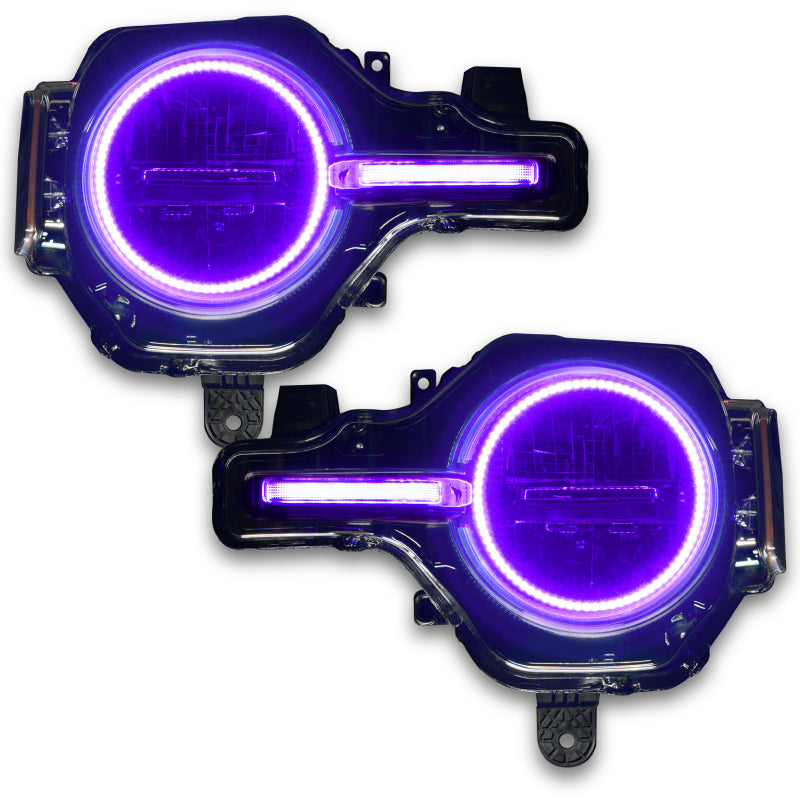 Oracle 21-22 Ford Bronco Headlight Halo Kit w/DRL Bar - Base Headlights -w/RF Cntrl