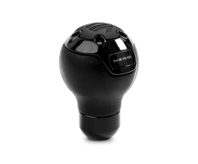 Momo Nero Shift Knob - Tall Black Leather, Black Chrome Insert