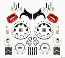 Wilwood Forged Dynalite Front Kit 12.19in Drilled Red 69-70 Impala Drum/Disc 69-82 Vette