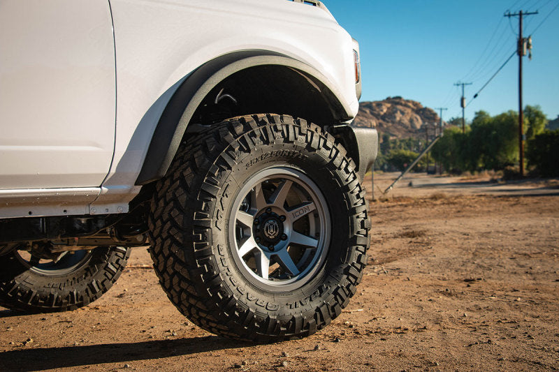 
                      
                        ICON Rebound Pro 17x8.5 6x5.5 25mm Offset 5.75in BS 95.1mm Bore Titanium Wheel
                      
                    