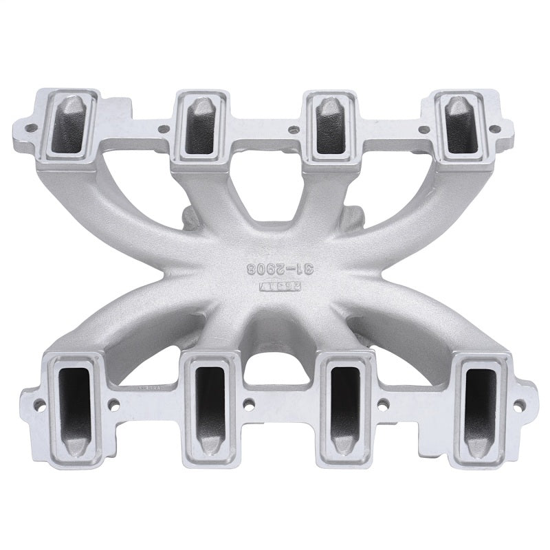 Edelbrock LS1 Carbureted Manifold Only installed on a GM LS1 engine bay with high-rise single-plane intake design.