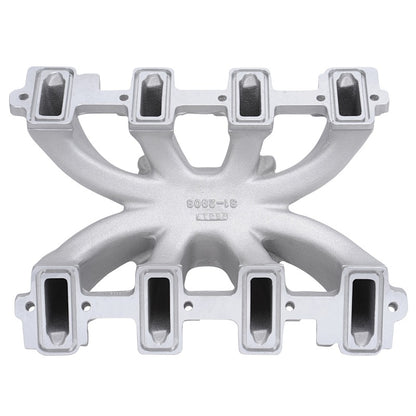 Edelbrock LS1 Carbureted Manifold Only installed on a GM LS1 engine bay with high-rise single-plane intake design.