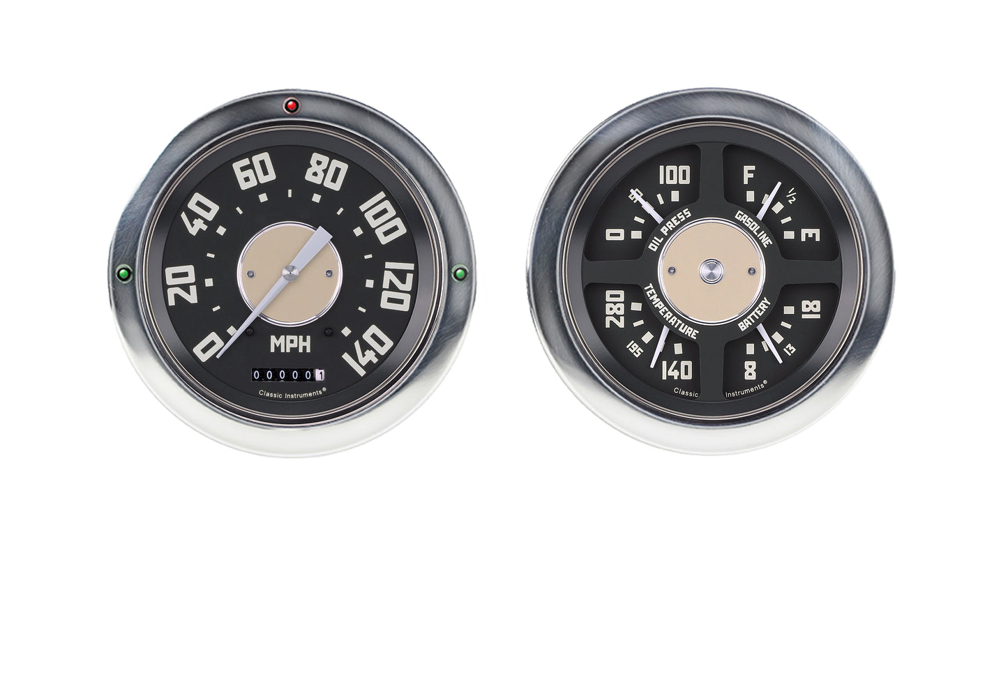Classic Instruments 1954-55 Chevy Truck Package 4-5/8" Speedometer & Quad | Classic Instruments