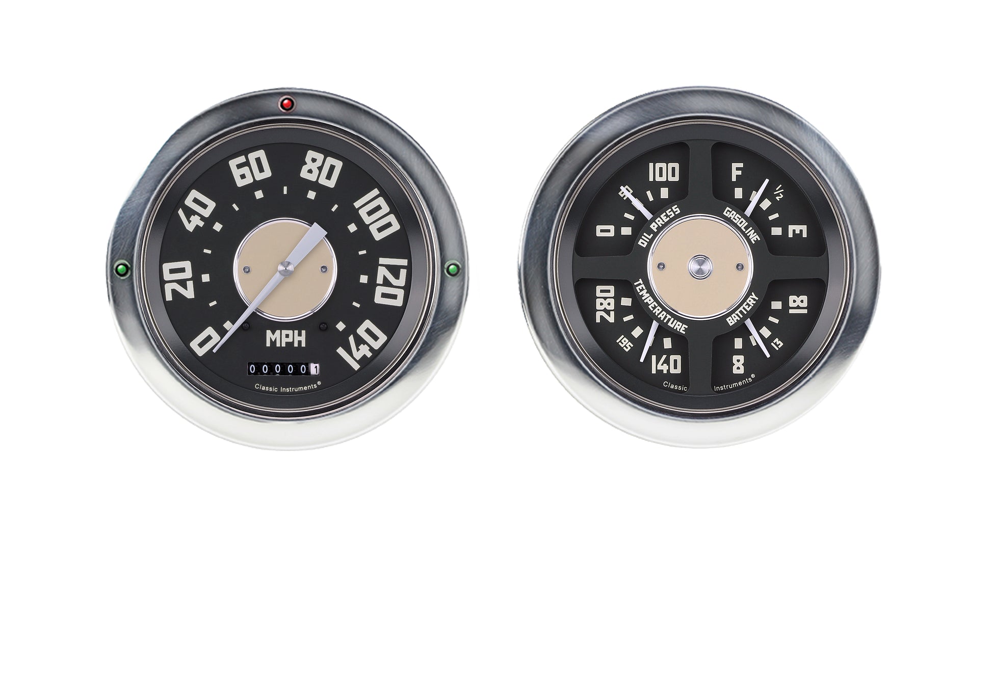 Classic Instruments 1954-55 Chevy Truck Package 4-5/8" Speedometer & Quad | Classic Instruments