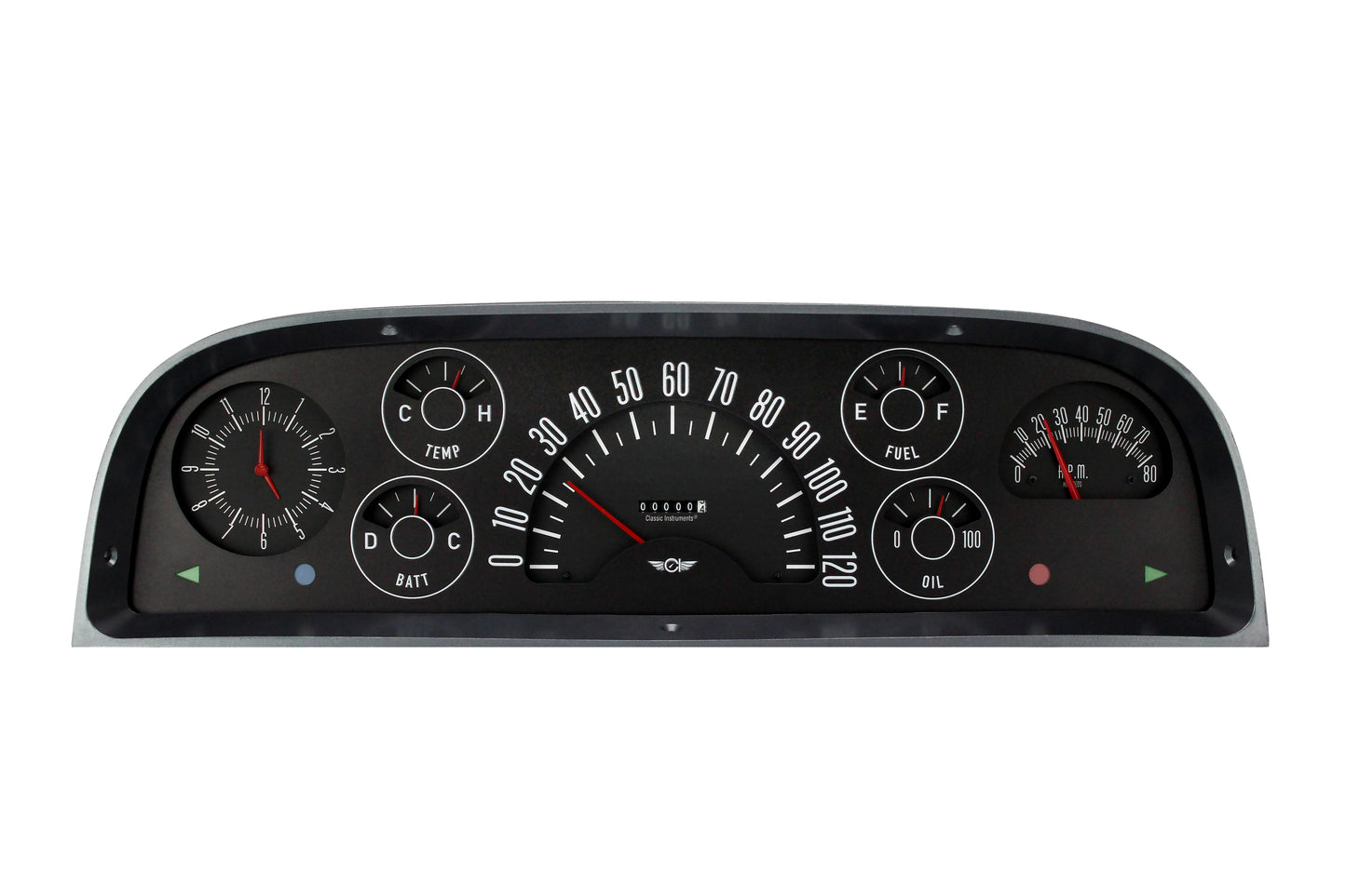 Classic Instruments Classic Truck Package Black | Classic Instruments