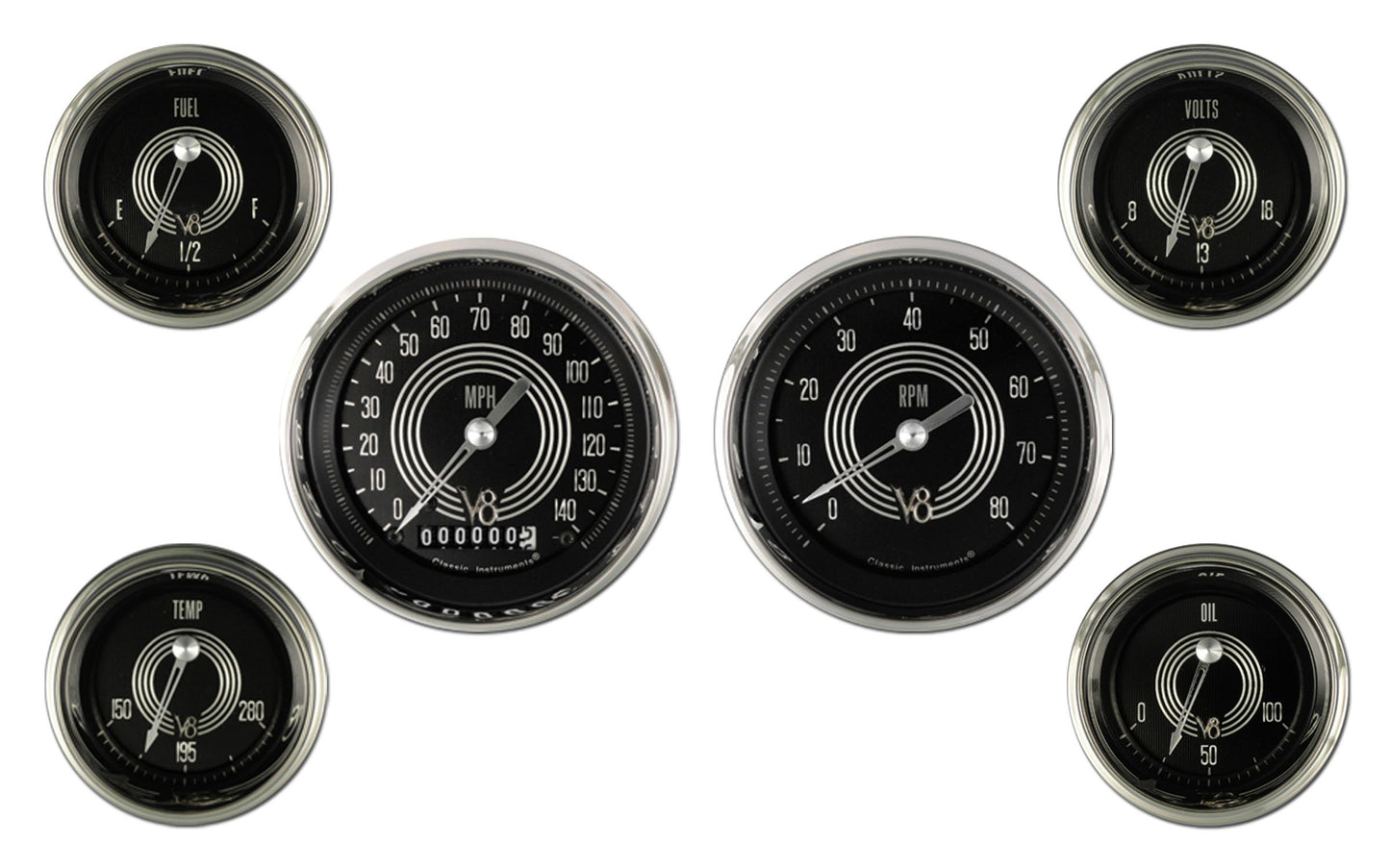 Classic Instruments V8 Speedster Six Gauge Set | Classic Instruments