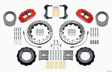 Wilwood Narrow Superlite 4R Front Hat Kit 12.88in Drill Red 76-77 Ford Bronco Dana 44 w/Lines