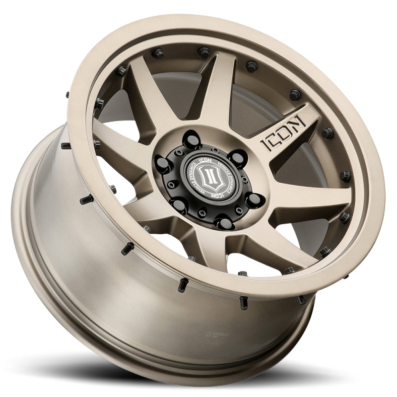 
                      
                        ICON Rebound Pro 17x8.5 6x135 6mm Offset 5in BS 87.1mm Bore Bronze Wheel
                      
                    