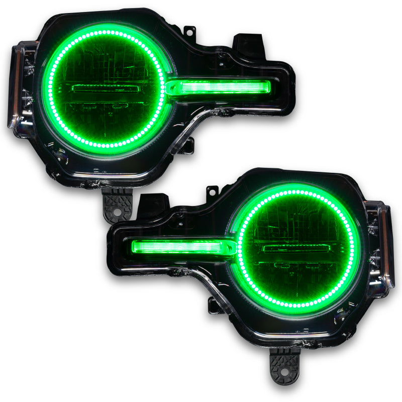 Oracle 21-22 Ford Bronco Headlight Halo Kit w/DRL Bar - Base Headlights -w/RF Cntrl