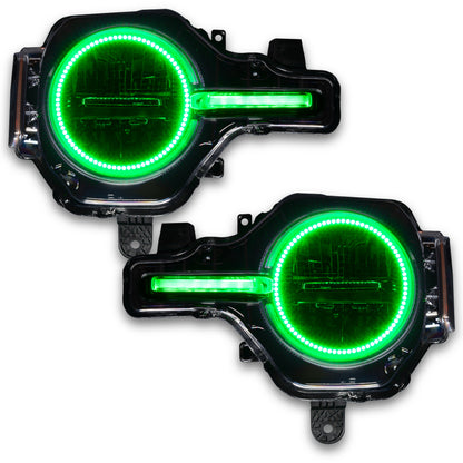 Oracle 21-22 Ford Bronco Headlight Halo Kit w/DRL Bar - Base Headlights -w/RF Cntrl