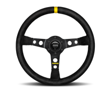 Momo MOD07 Steering Wheel 350 mm -  Black Suede/Black Spokes/1 Stripe