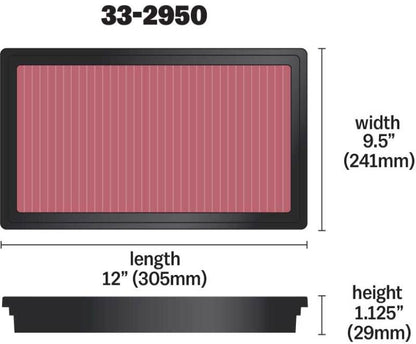 K&N 08 Ford Falcon FG Territory Drop In Air Filter