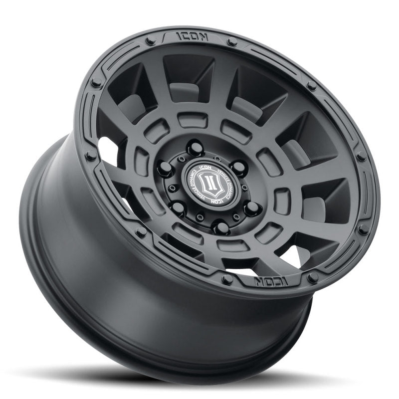 
                      
                        ICON Thrust 17x8.5 6x5.5 0mm Offset 4.75in BS Satin Black Wheel
                      
                    