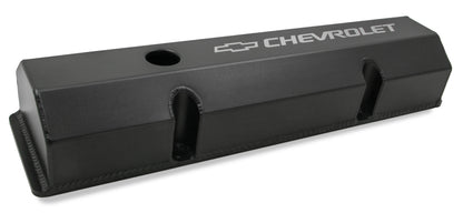 HOLLEY GM LICENSED VALVE COVER - TRACK SERIES - SBC - FABRICATED ALUMINUM - PERIMETER BOLT