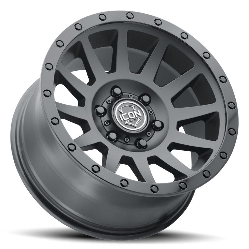 
                      
                        ICON Compression 18x9 6x5.5 0mm Offset 5in BS 106.1mm Bore Double Black Wheel
                      
                    