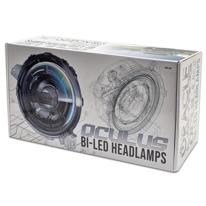 Oracle Oculus Bi-LED Projector Headlights for Jeep JL/Gladiator JT - Matte Blk - 5500K