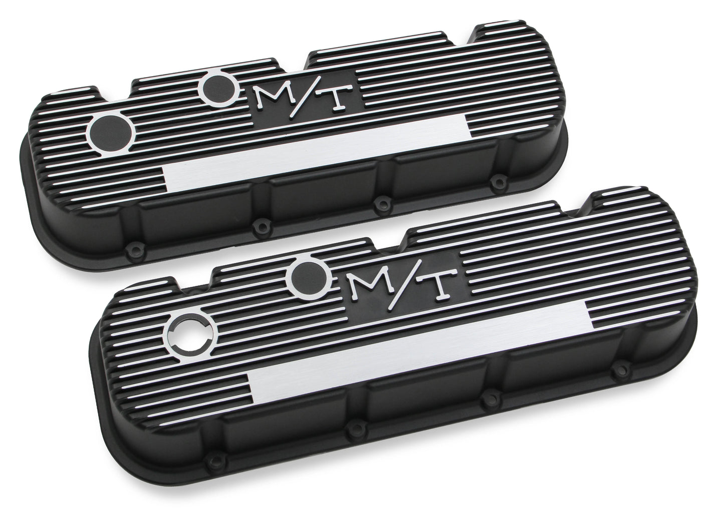 HOLLEY M/T VALVE COVERS - VINTAGE STYLE - FINNED - BBC