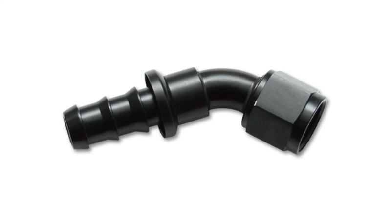 
                      
                        Vibrant -6AN Push-On 45 Deg Hose End Fitting - Aluminum
                      
                    